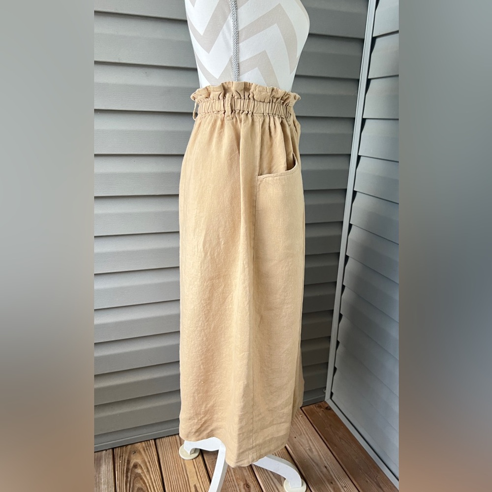 Zara Linen Midi Skirt Sz S - Picture 3 of 10